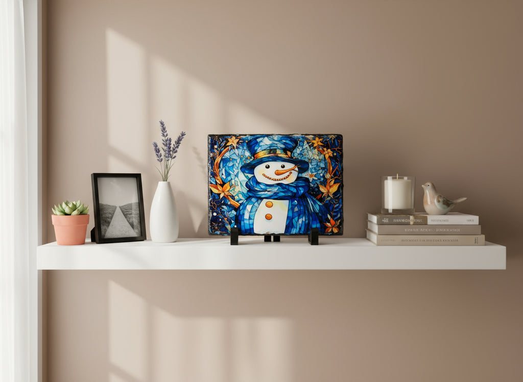 'STAINED GLASS SNOWMAN'